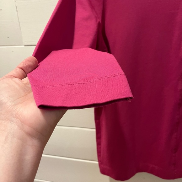 🩷 BIANCA 3/4 Sleeve Fuchsia Top – Siz US 8 - Picture 7 of 8
